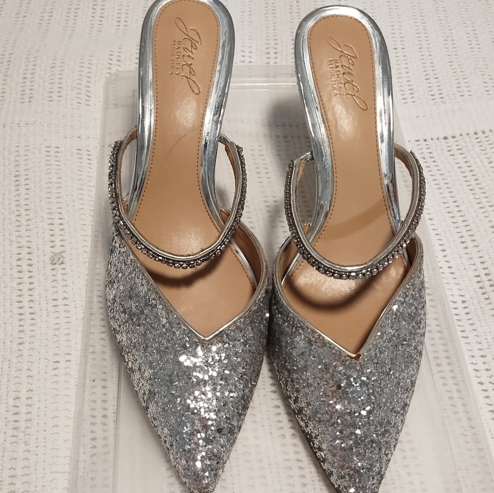 Jewel Badgley Mischka Jan Strappy Pointed Toe Stiletto